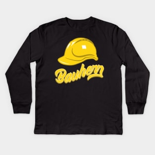 Bauherr Baustelle Hausbau Bauherren Kids Long Sleeve T-Shirt